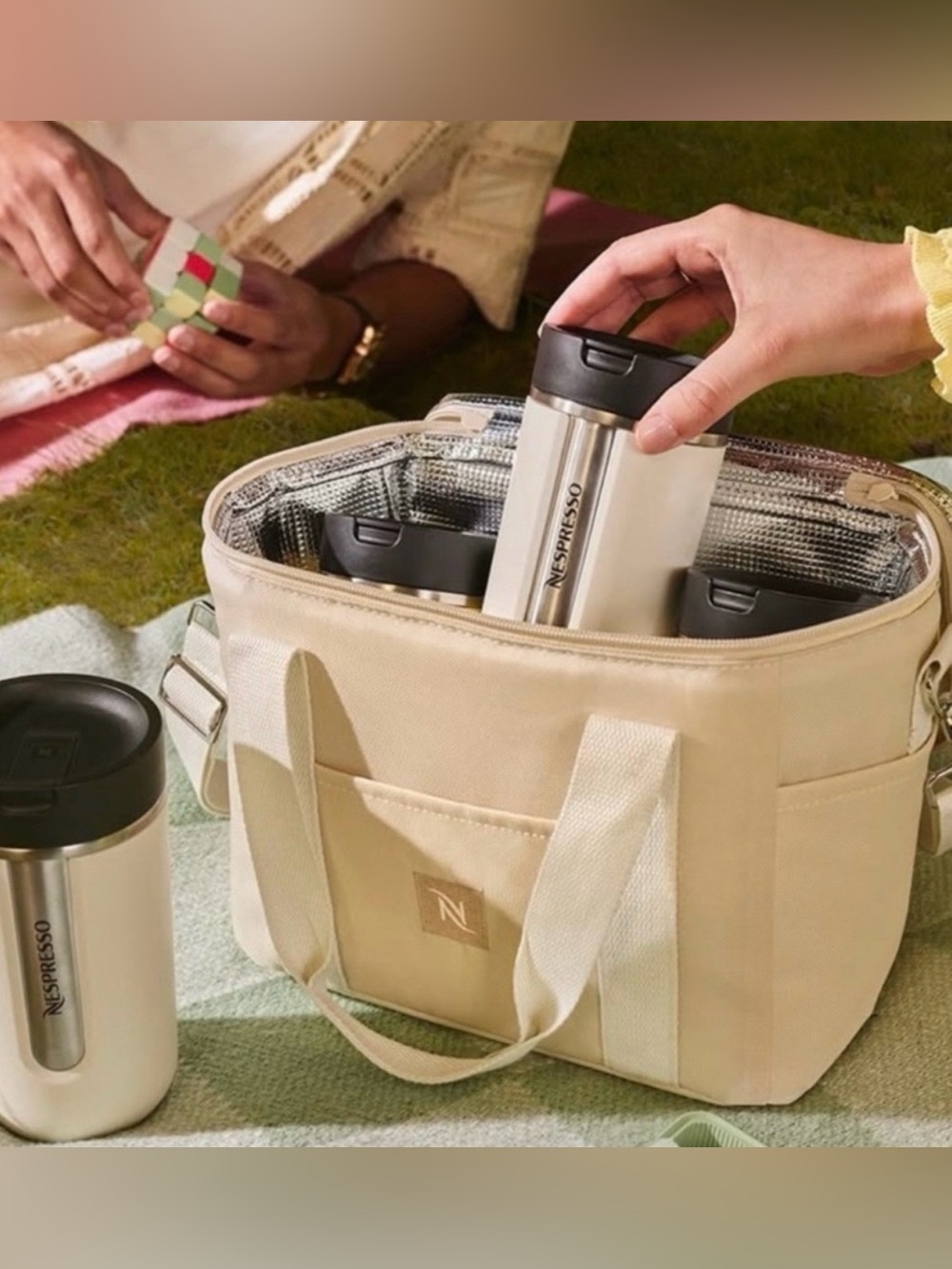 Nespresso Insulated Cooler Bag Cream/Beige
